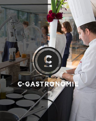 C-GASTRONOMIE : Intégration visuelle du logo en référence de refonte de site web WordPress, TMA et accompagnement web e-commerce par Les Vikings, agence web à Lyon, en WordPress WooCommerce et hébergement WordPress